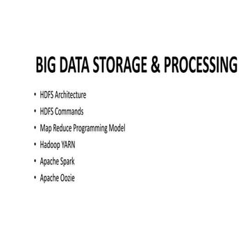 bid data storage and processing in big data analytics