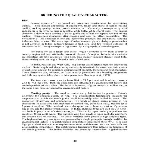  breeding for quality characters