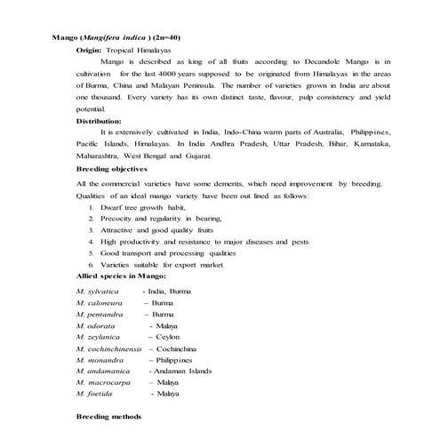 origin of horticultural crops