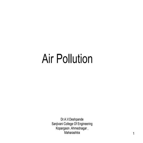 Unit iv air&noise pollution anildeshpande