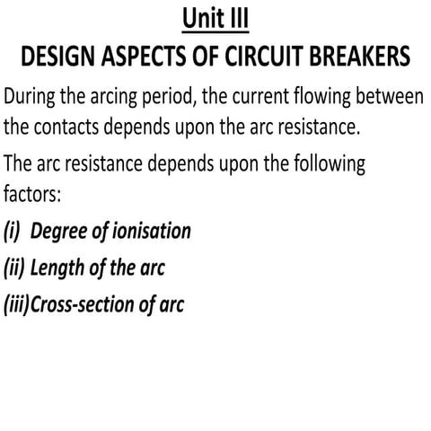 UNIT IV Circuit Breaker.pptx