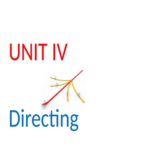 UNIT IV DIRECTING Principles of Management PPT.pptx