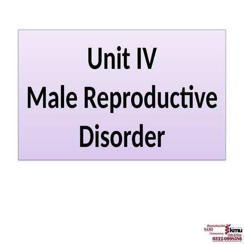 Unit IV Male and Female Reproductive Disorders.pptx