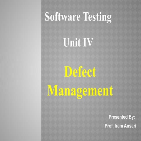 Defect analysis and prevention methods | PPT