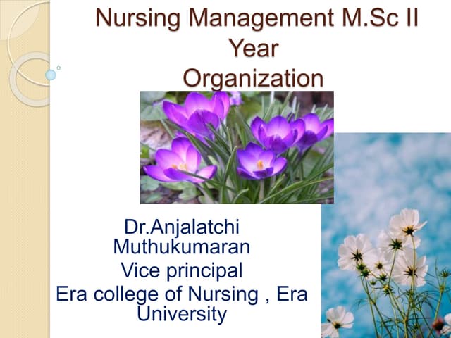 Organizational structure NURSING | PPTX