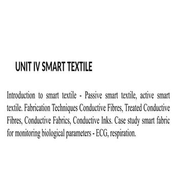 SMART TEXTILE for Biological parameters measurement.pptx