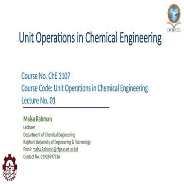 unit operation solid handling lecture one