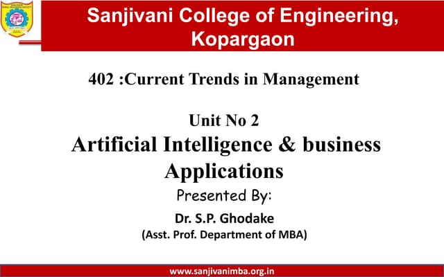  Artificial Intelligence & Business Application.pptx