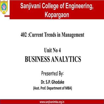 Unit No 4 Business Analytics.pptx
