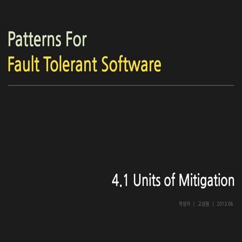 Unit of Mitigation