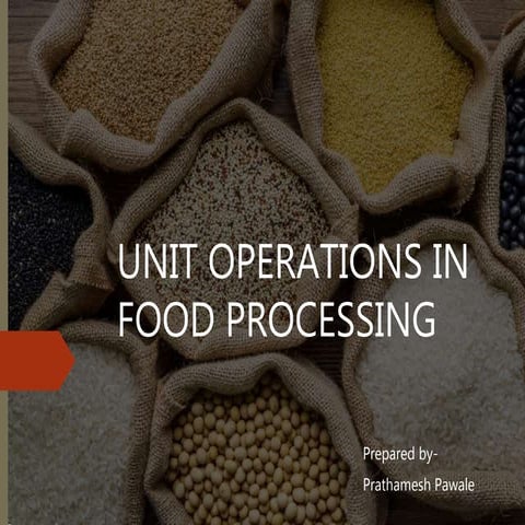 Unit operations in food processing