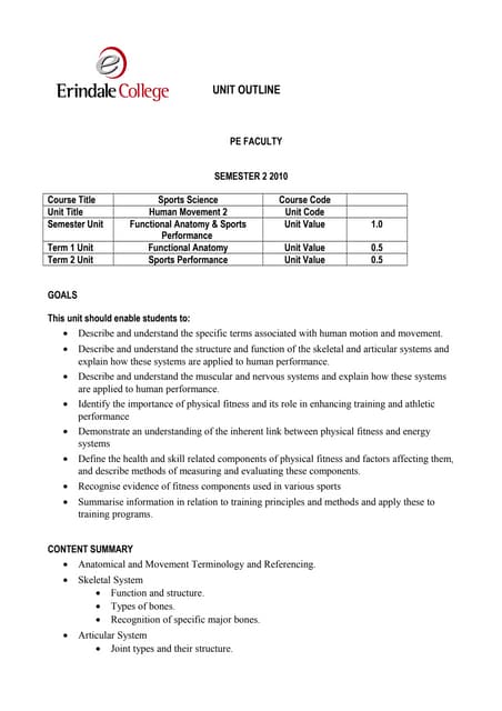 SS2 Unit Outline