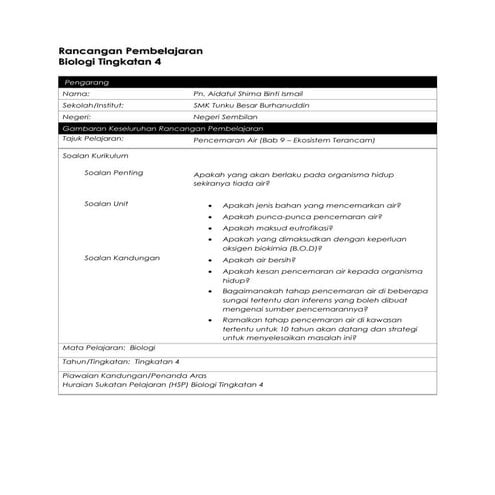 Unit plan biologi pbl smktbb