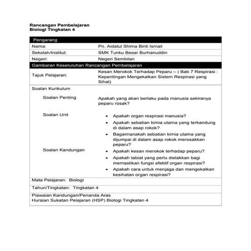 Unit plan biologi pbl smktbb 2012