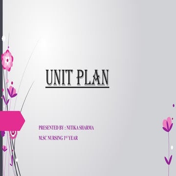 COURSE PLAN &UNIT PLAN | PPTX
