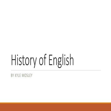 History of the English Language ASSURE 