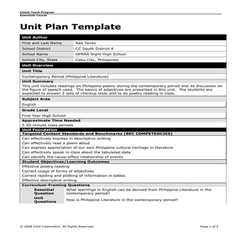Unit Plan