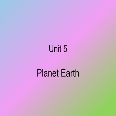 Planet Earth- Rock formation, weathering of rocks and other factors affecting...