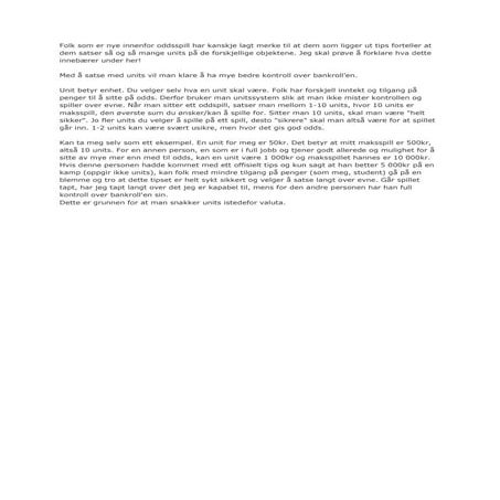 Kort om units-systemet