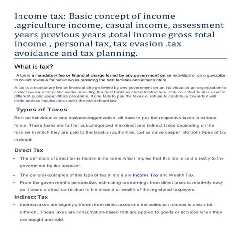 What is income tax?