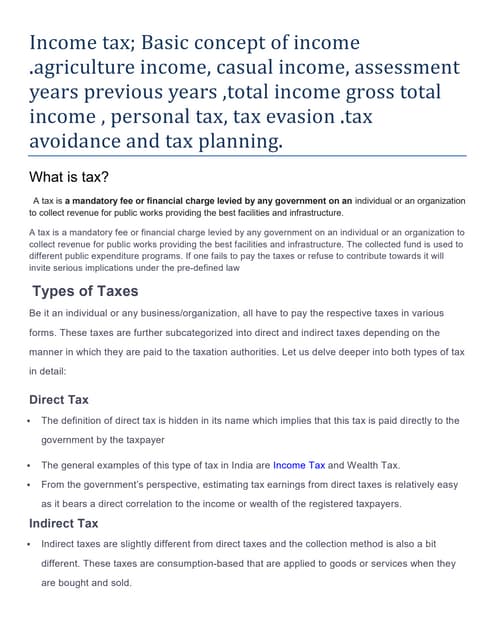 Direct and indirect taxes | PPT