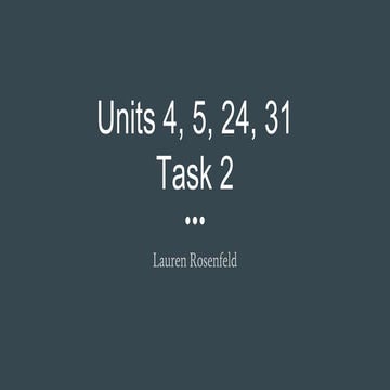 Units 4, 5, 24, 31 task 2