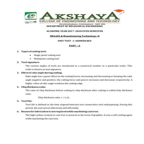 Unit test 1 - mt-ii -answer key