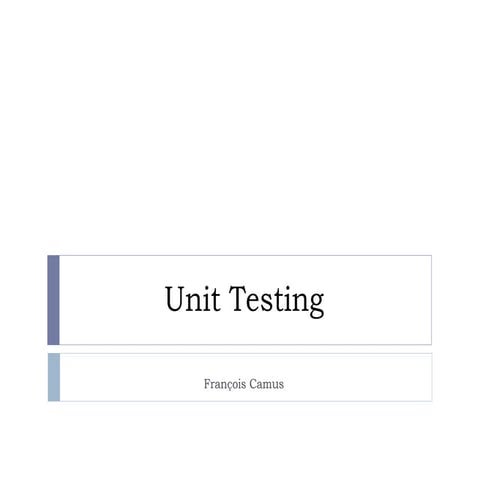 Unit Testing | PPT