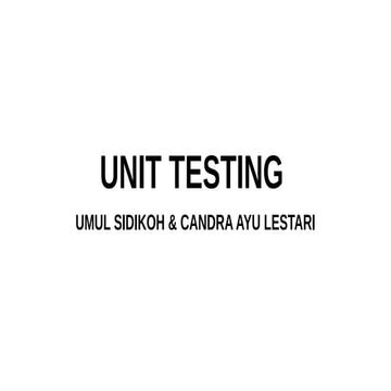 Unit Testing