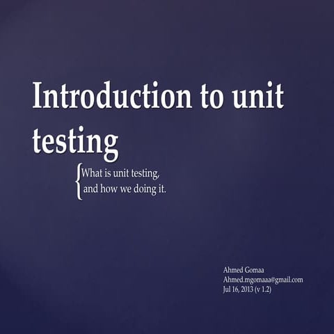 Unit Testing in Java | PPT