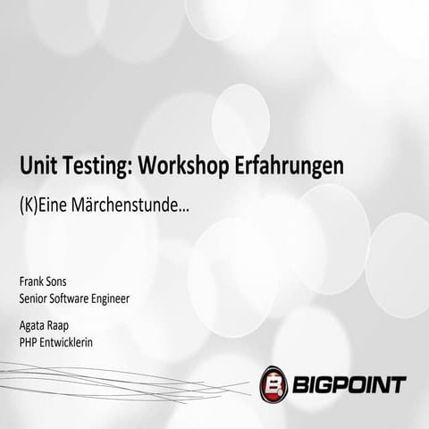 Unit Testing: Workshop Erfahrungen