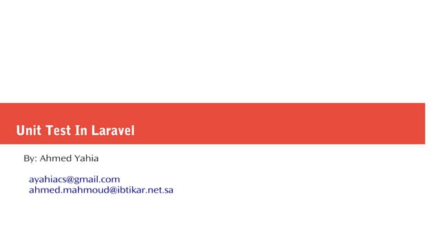 Testing in Laravel