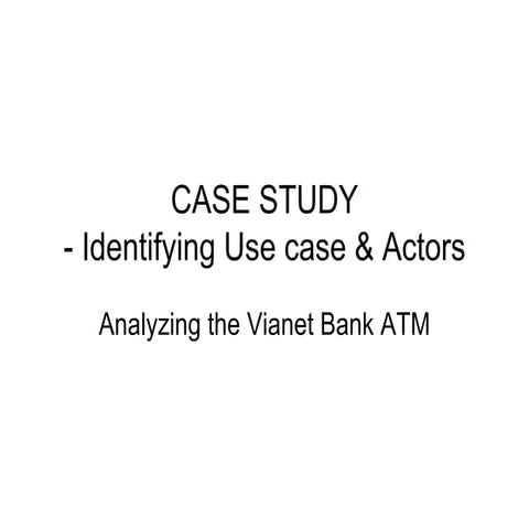 Unit three  identifying actors