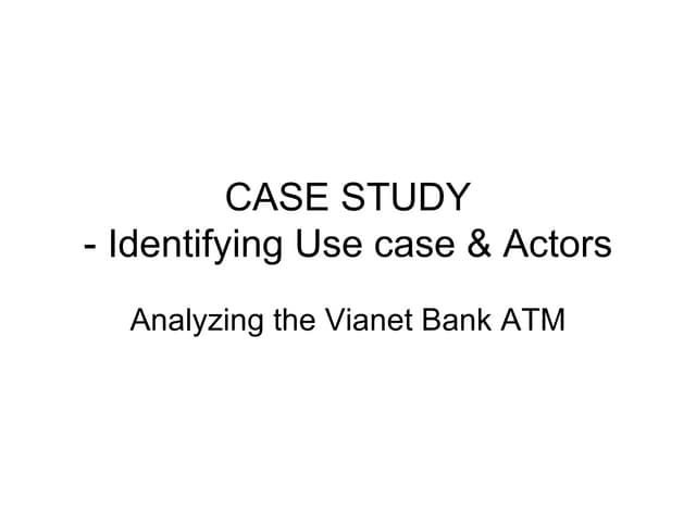 Unit three  identifying actors
