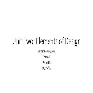 Unit one photography basics | PPTX