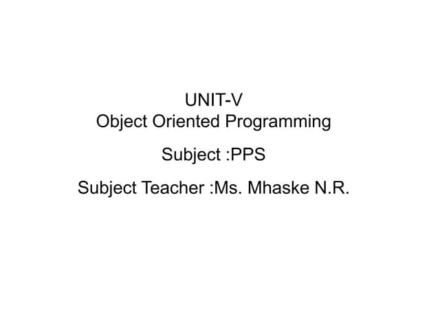 Object oriented programming in python | PPTX | Programming Languages ...
