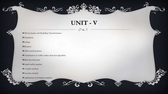 UNIT-V