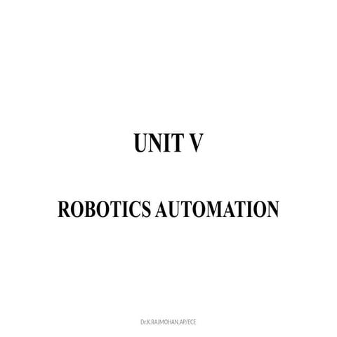 Robotics and Automation for ECE Engineers