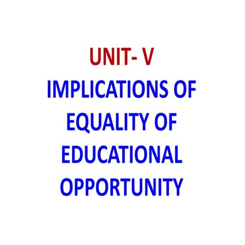 INEQUALITY, DISCRIMINATION, Equality-of-Educational-Opportunities
