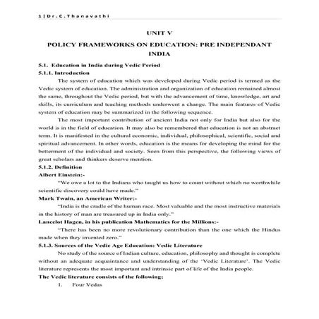 Unit v   vedic period- dr.c.thanavathi