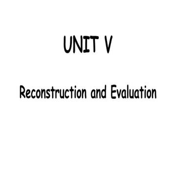 Unit v -Construction and Evaluation
