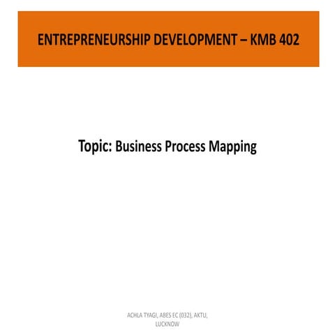 Unit v Business Process Mapping