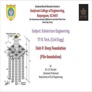 Unit V_Deep Foundation (pile foundation)