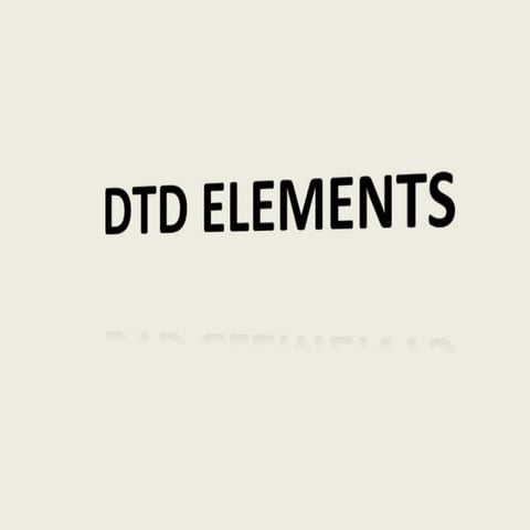 DTD elements
