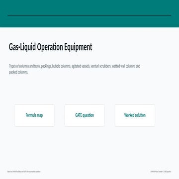 Comprehensive Guide to Gas-Liquid Operation Equipment and Mass Transfer ...