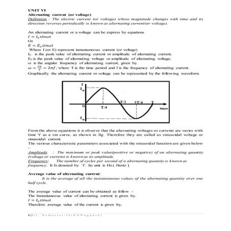 B.Sc. Sem II AC Circuits