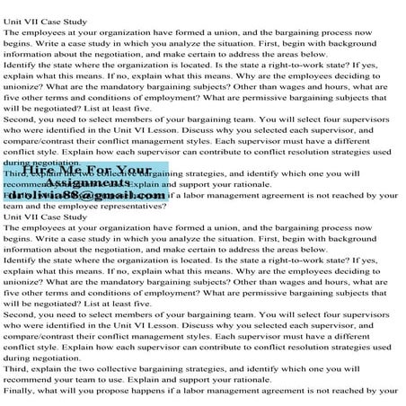 Unit VII Case StudyThe employees at your organization have formed .pdf