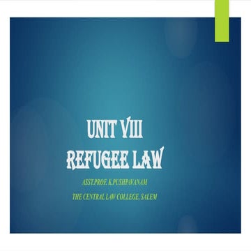 UNIT VIII.pptx human rights relating to refugees