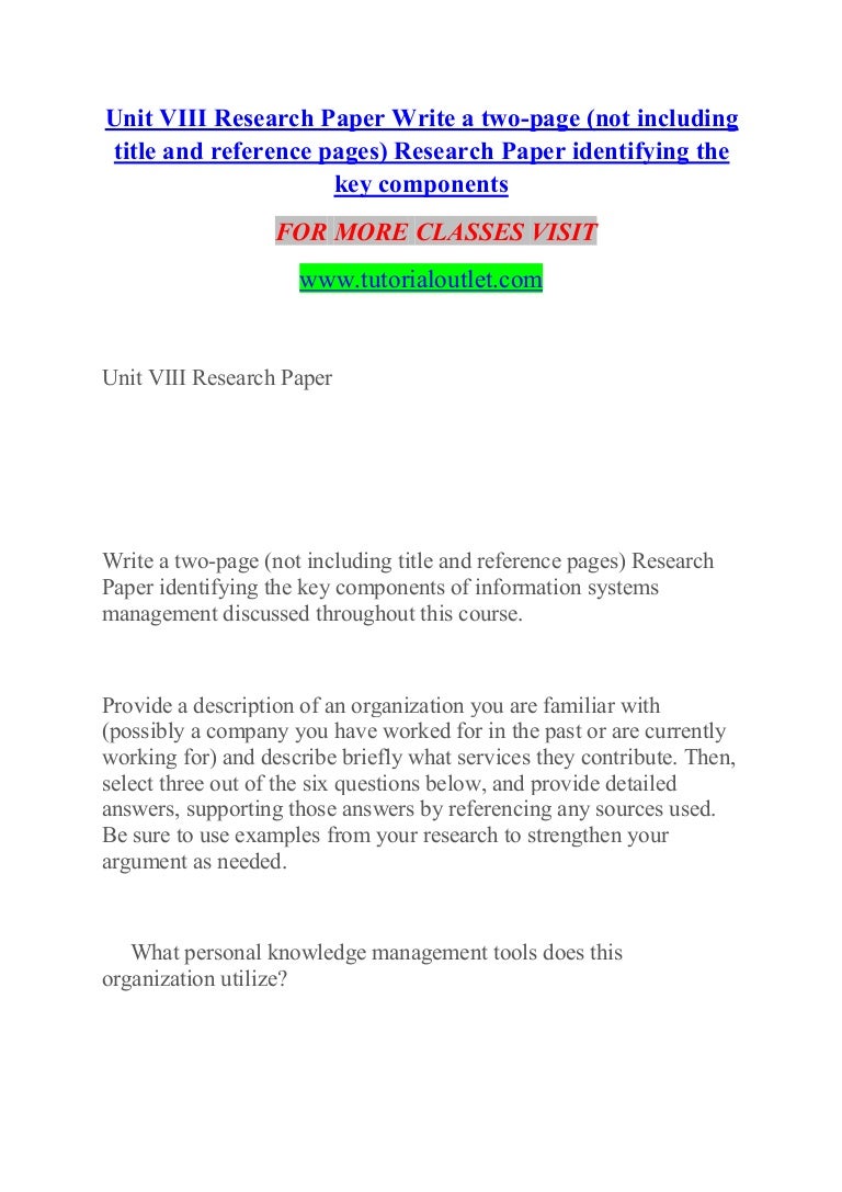 Research paper experience picture