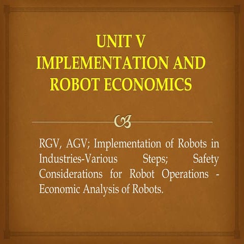 Unit-V---Implementation of Robot